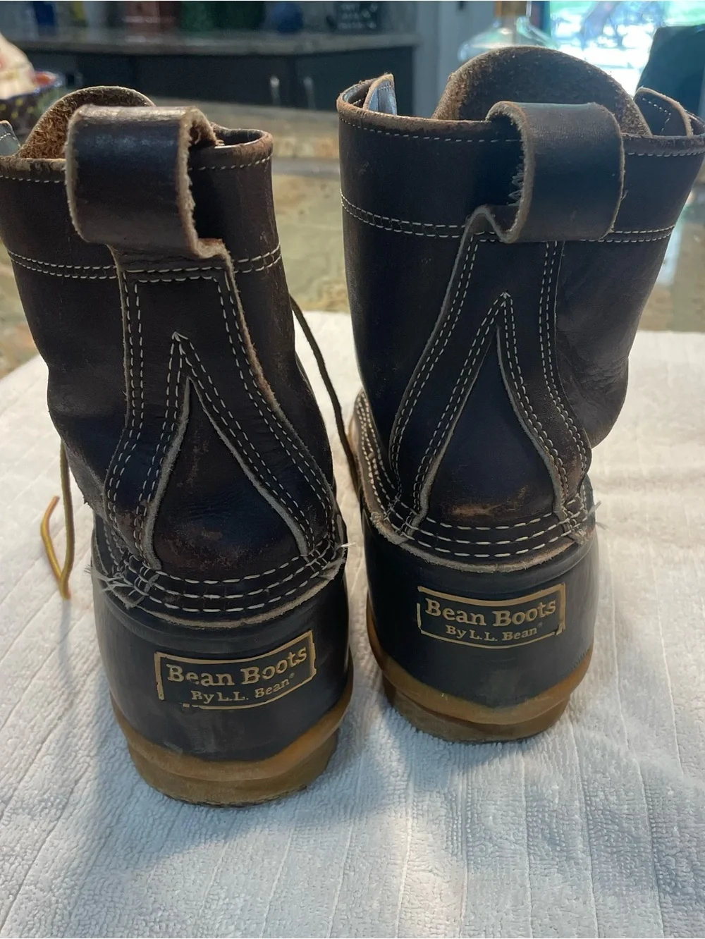 LL BEAN men's brown Bean Boots - size 10